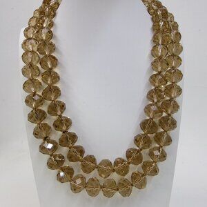 Heidi Daus Faceted Champagne Glass Beaded 35" Single Strand Necklace NWT